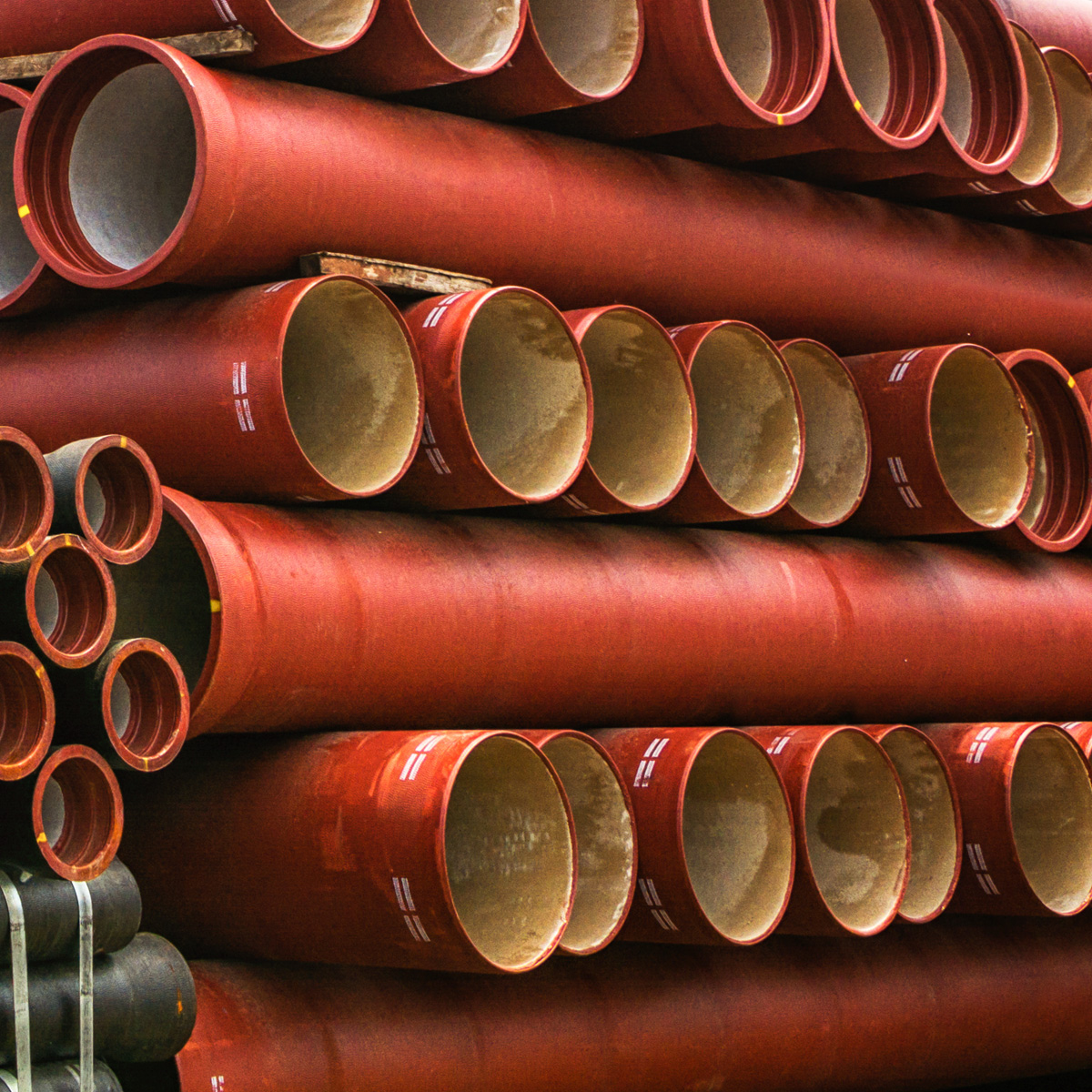 sections of drill pipe used in oil and gas operations.