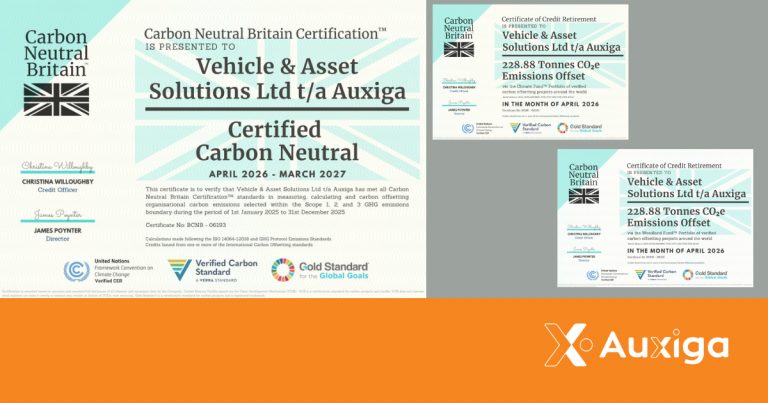 Auxiga is Certified Carbon Neutral Apr 26 mar 27